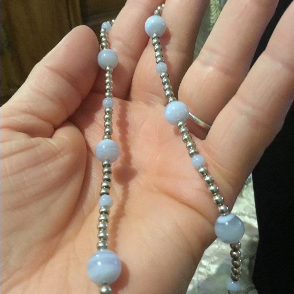 Sterling Silver beaded necklace